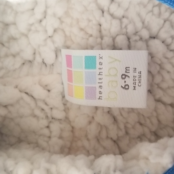 Healthtex Fox Blue Minky Zip-Up Hoodie Jacket Baby Infant Sz 6-9 Months - Picture 2 of 5